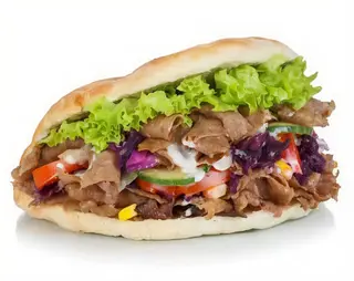 Panino kebap menu lattina +patatine