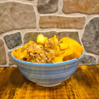 Cheddar e pulled pork