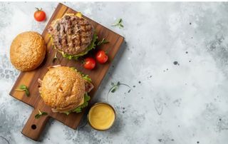 Mega beef parmigiano burger