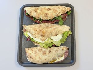 Panuozzo prosciutto crudo, mozzarella