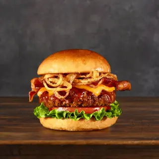 Barbecue bacon cheeseburger