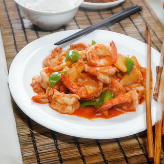 Gamberi in salsa piccante 辣子虾