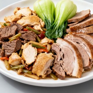 八宝 Otto gioielli, carni miste con verdure miste