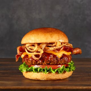 Barbecue bacon cheeseburger