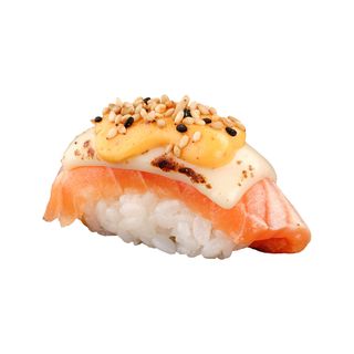 Nigiri shake cheese fire