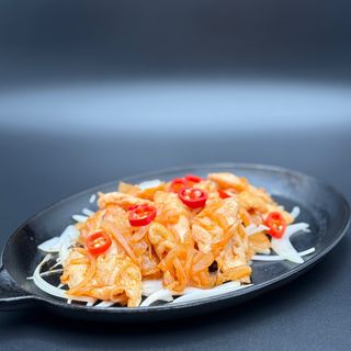 72 Pollo con cipolla in salsa tailandese alla piastra