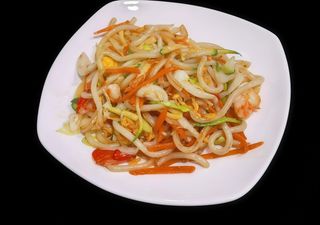 14B. Spaghetti con gamberi