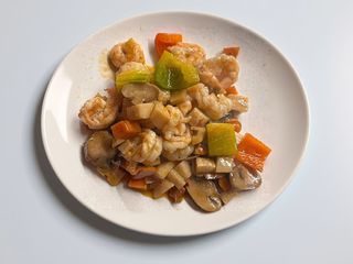 Gamberetti in salsa piccante cinese