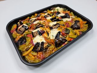 Teglia melanzane e peperoni