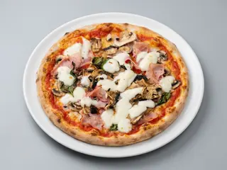 Cotto e funghi