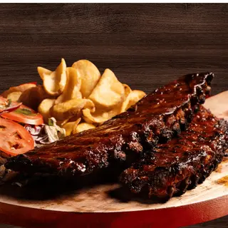 BBQ full rack ribs + patate fritte