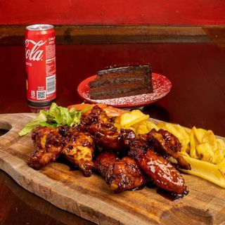 BBQ wings box + patate fritte
