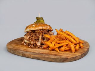 Deluxe pulled pork sandwich + patate dolci