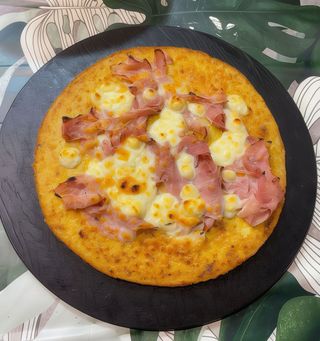 Farinata prosciutto e fontina