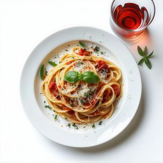 Menu spaghetti al arrabiata