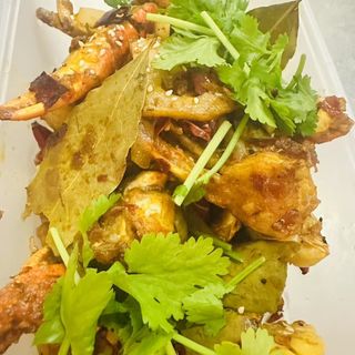 167 Granchio alla piastra metallica