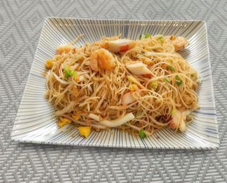 50 Spaghetti di riso con frutti di mare