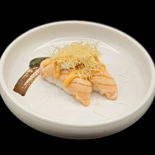 61. Flambe honey nigiri