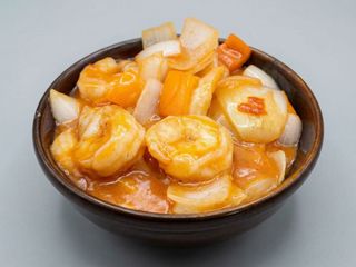 81 Piatto mongolo con gamberi