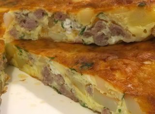 Frittata di patate e salsiccia