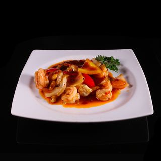 Gamberi con salsa piccante