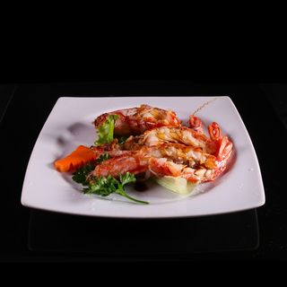 Gamberoni alla griglia con salsa