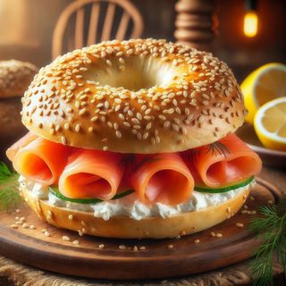 Bagel al salmone