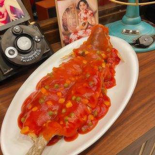 501 Branzino con salsa agrodolce 松鼠鲈鱼