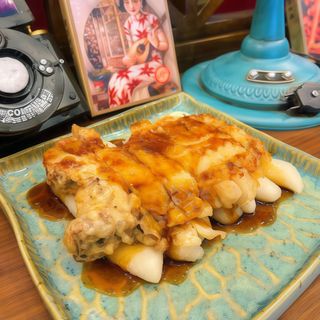 601 Gnocchi con cotoletta fritto alla shanghanese 本帮排骨年糕
