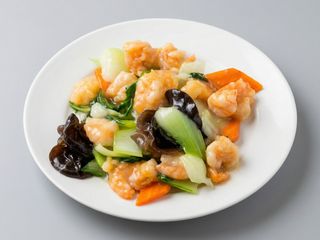 403. Gamberetti con verdure