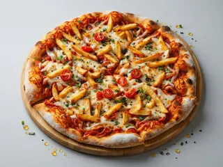 Pizza con patatine fritte