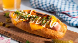 Bacon cheese dog