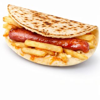 Wurstel, patatine, ketchup, maionese