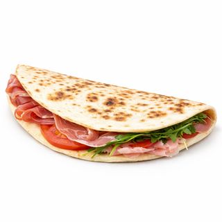 Cotto, stracchino, pomodori, rucola