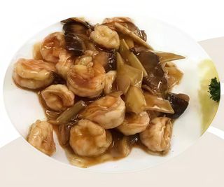 302 Gamberi, funghi, bambu 