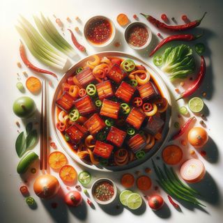 Bancia di maiale piccante