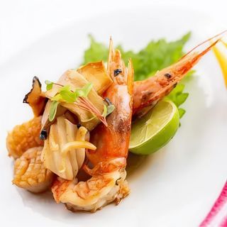 119. Ebi ika hotate yaki