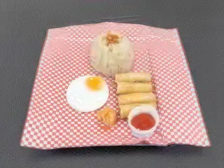 Shangsilog - Sinangag, lumpia shangai, itlog, atchara