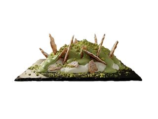 Mille foglie scomposta al pistacchio