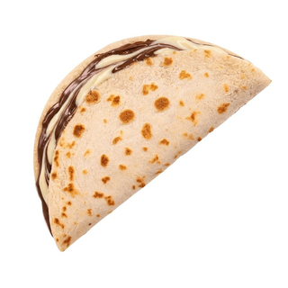 Piadina con cioccolato bianco e cioccolato al latte