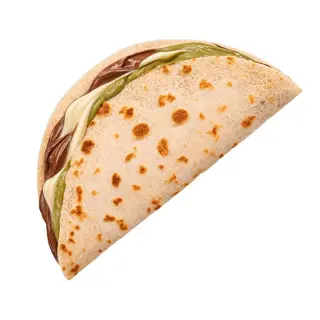 Piadina con cioccolato bianco, cioccolato al latte e crema di pistacchio