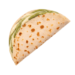 Piadina con cioccolato bianco e crema di pistacchio