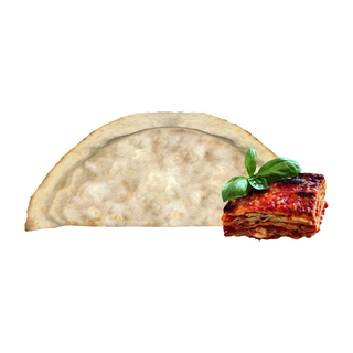Crescione parmigiana pomodoro, mozzarella, melanzane, scaglie di grana e basilico