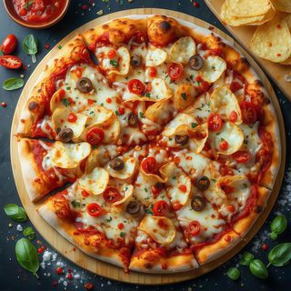 Pizza con patatine baby