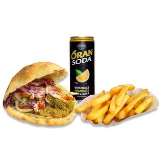 Menù panino falafel