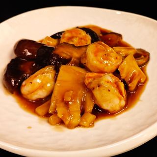 94a Gamberi bambù e funghi