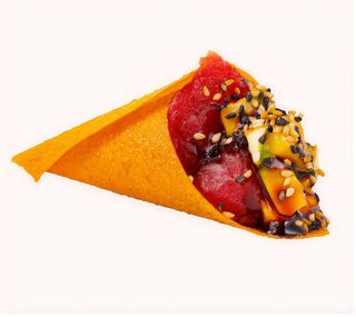 Temaki giallo tonno, avocado, mandorle