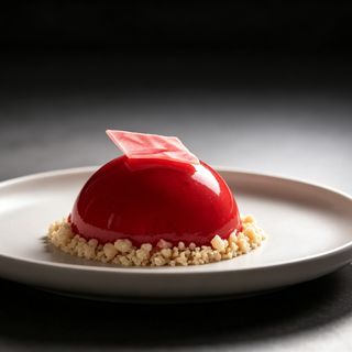 Zuccotto allo yogurt e cuore di lampone