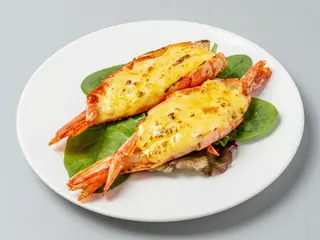 210.gamberoni al forno al mozzarella stile hong kong - 5pz