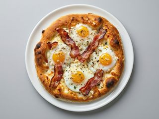 Pizza particolare carbonara - grande